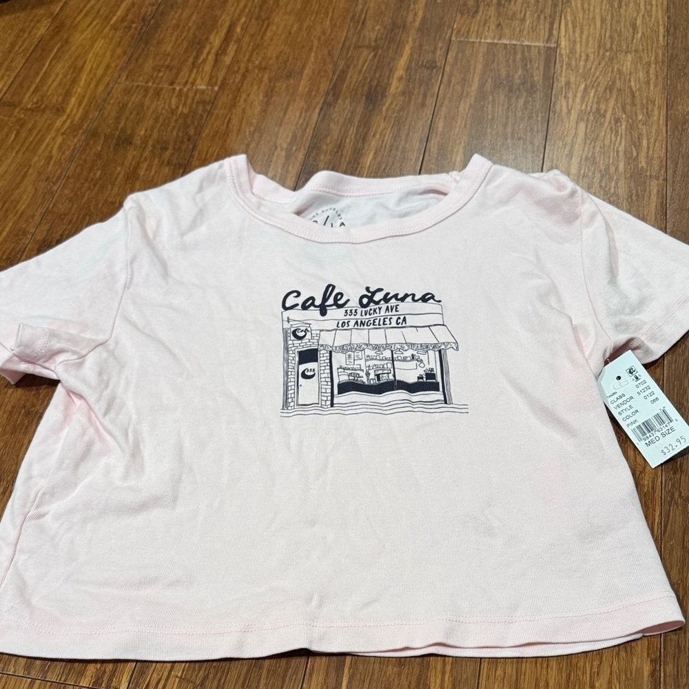 PAC Sun LA Pink Baby Tee Woman Medium New